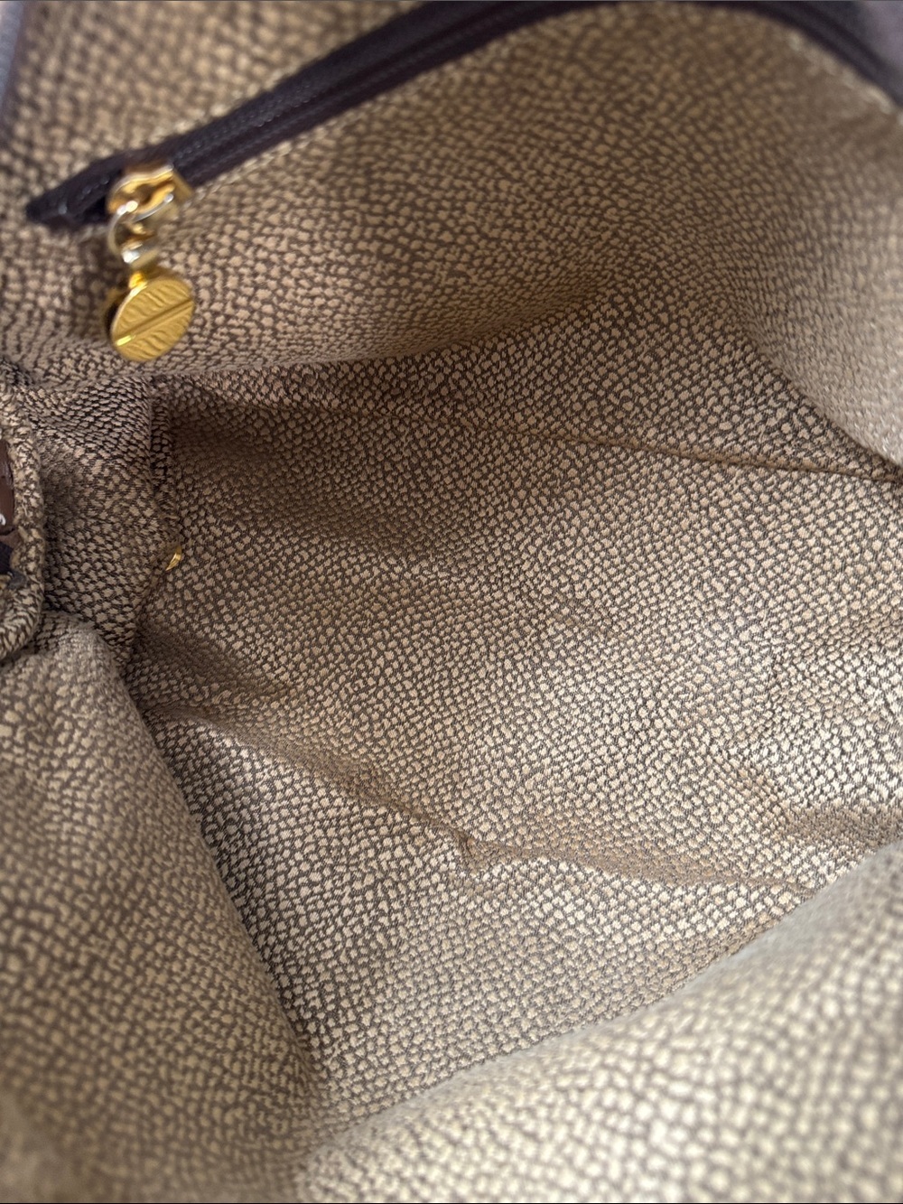 Borbonese Redwall  Brown Suede Dome Satchel / Handbag Vintage - Picture 11 of 15
